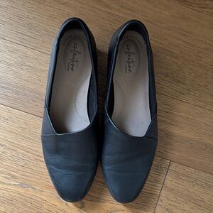 Clarks Black Leather Slip-On Sz 9